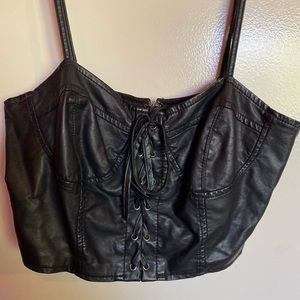 Lace Up Bustier Top